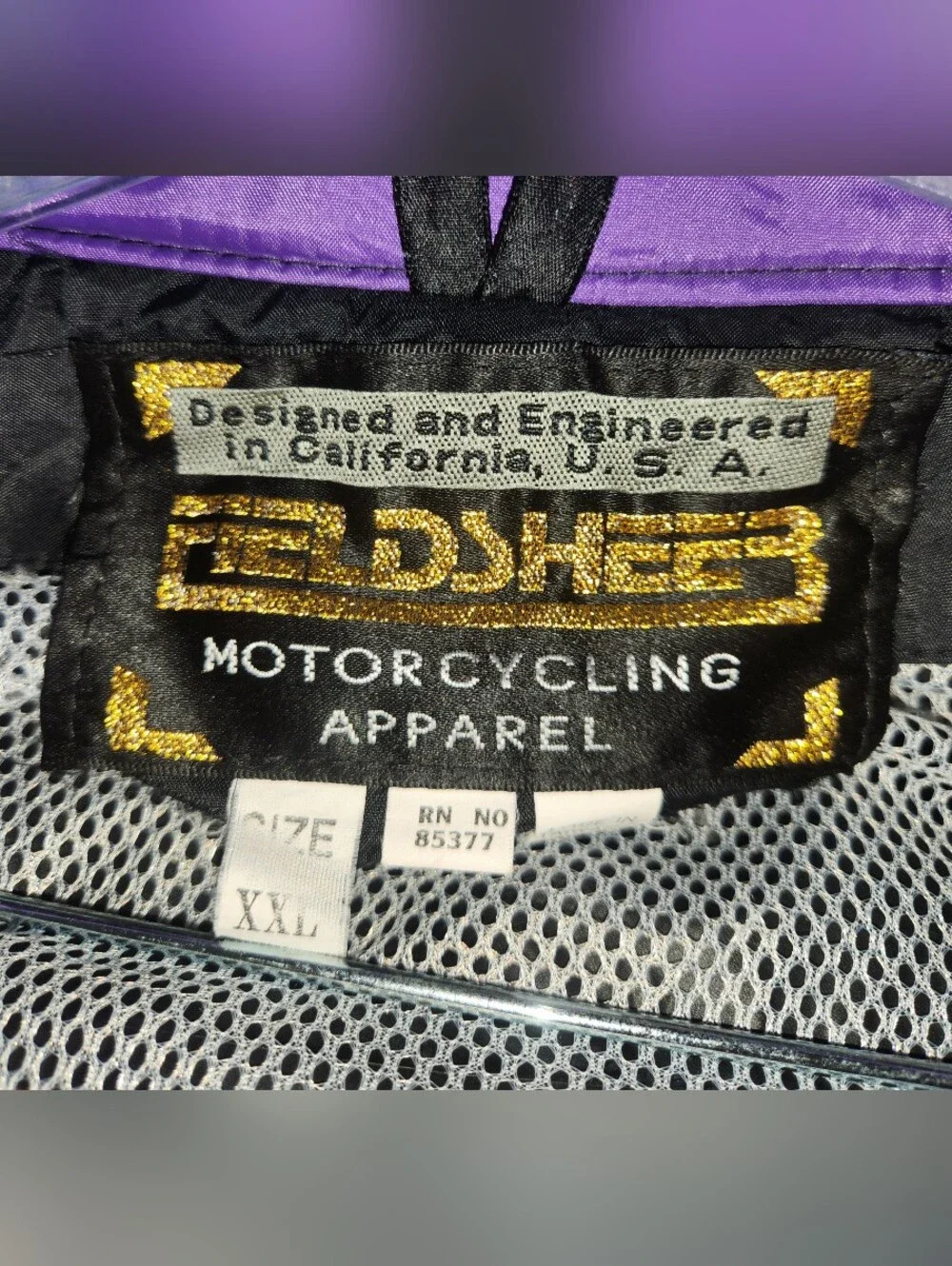 FieldSheer Motorcycle Vintage Jacket Black Purple Pink Men's XXL EUC $45 - Picture 8 of 8